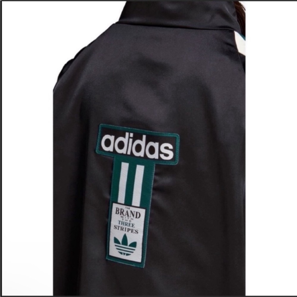 NWT Adidas Originals Black Green Adibreak Track Jacket Top M Women’s Streetwear - Picture 6 of 9